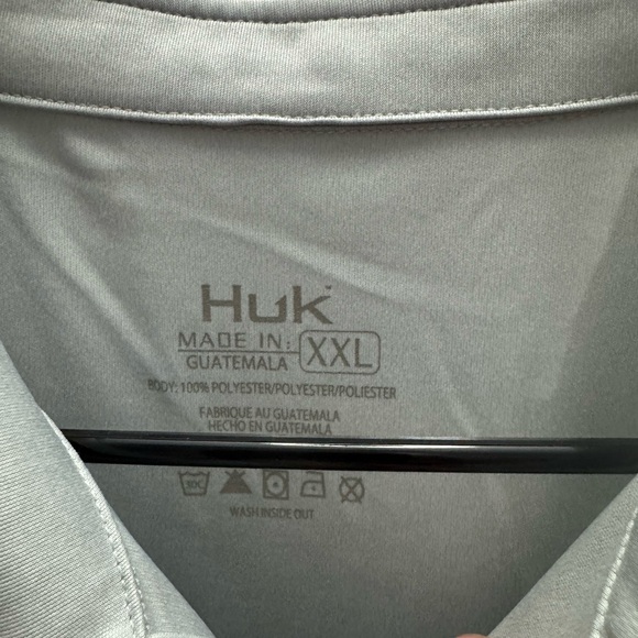 Huk Men's Steel Gray Polo Shirt - Picture 2 of 4